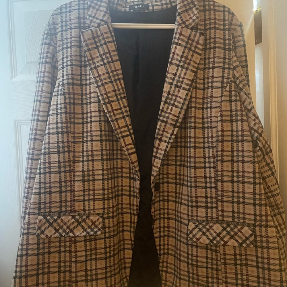 Torrid Women's Plaid Blazer
